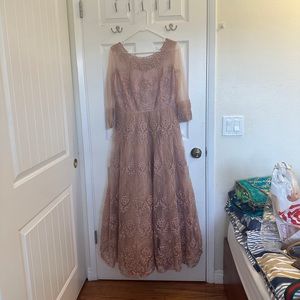 Gorgeous pink detailed shiny embroidery Indian gown